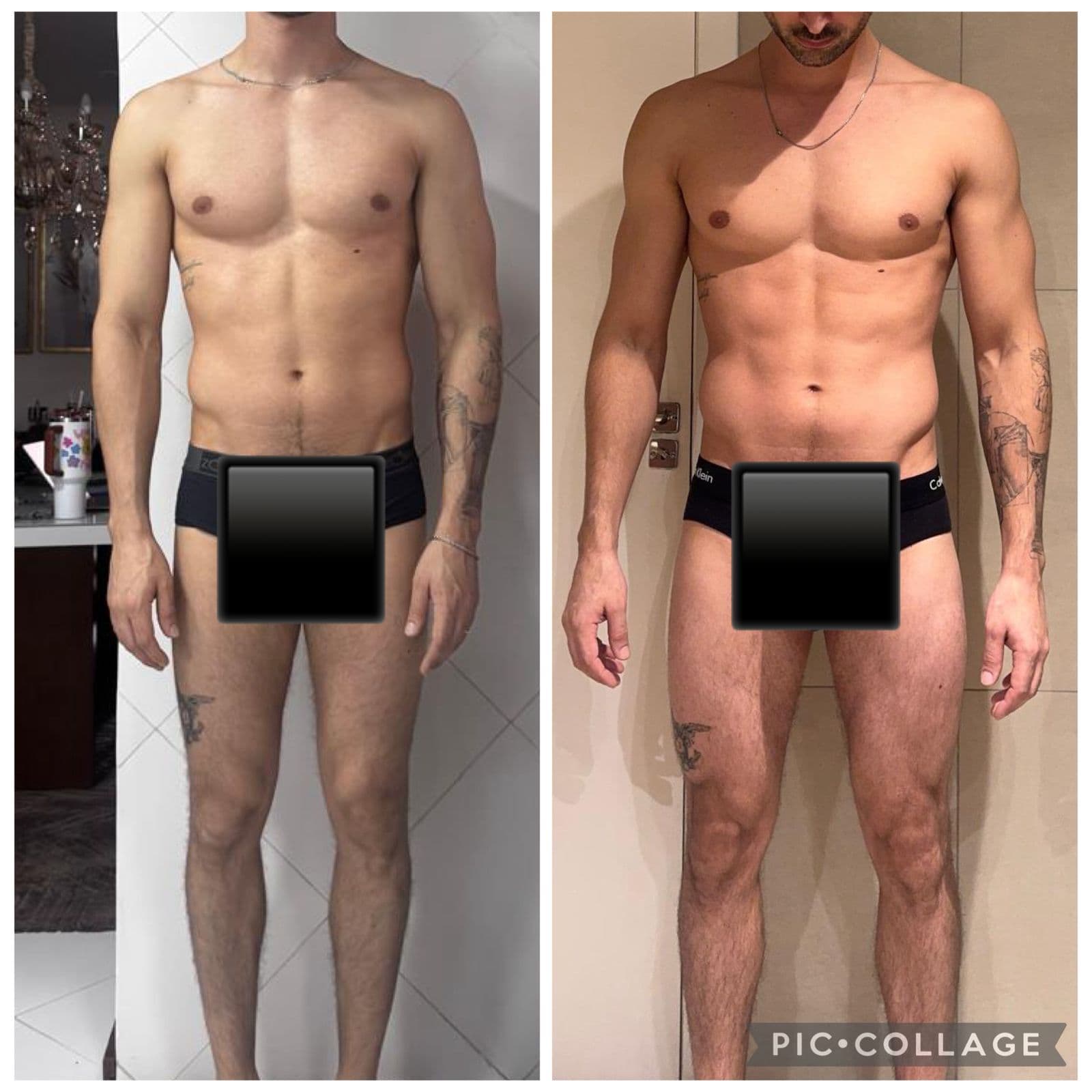 Resultado masculino com treino personalizado